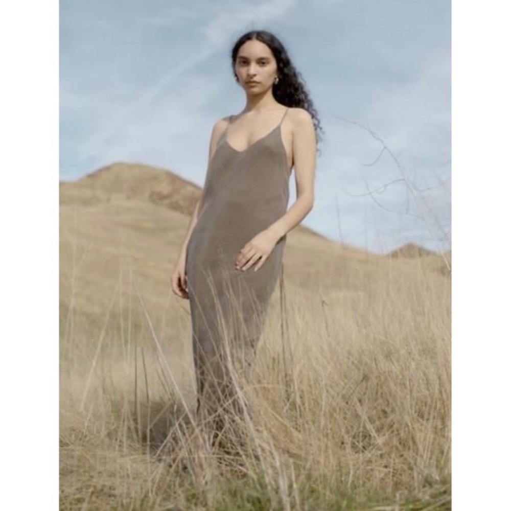 Anaise Slip Dress, Cupro, Tobacco